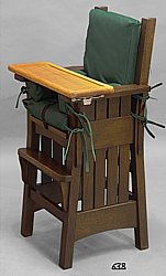 MISSION,ARTS & CRAFTS HIGH CHAIR,HIGHCHAIR,BABY,YOUTH
